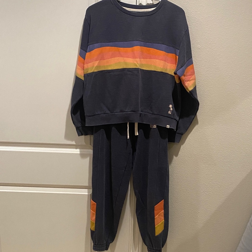 Rip Curl Striped Sweatshirt and Pants Set